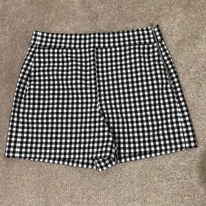 Black and White Gingham Shorts